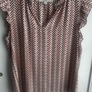 Loft Sleeveless V-neck Blouse